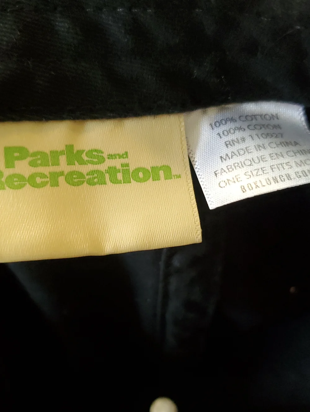 Black 'mouse rat' Embroidered Baseball Cap Parks And Recreation - Picture 2 of 6